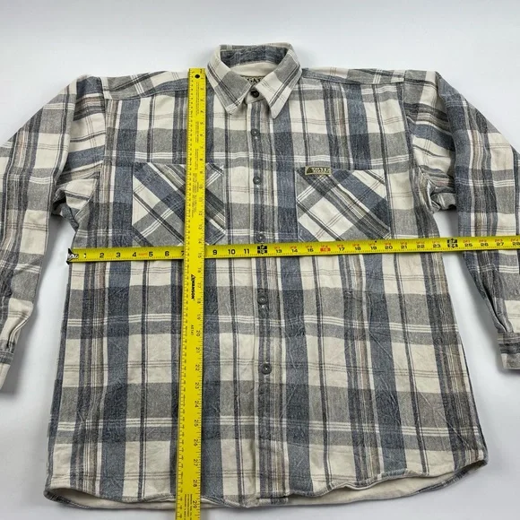 Vintage Gate Heavy Duty Outdoor Ranch Chore Flannel Shirt Mens Large USA Plaid - Picture 5 of 15